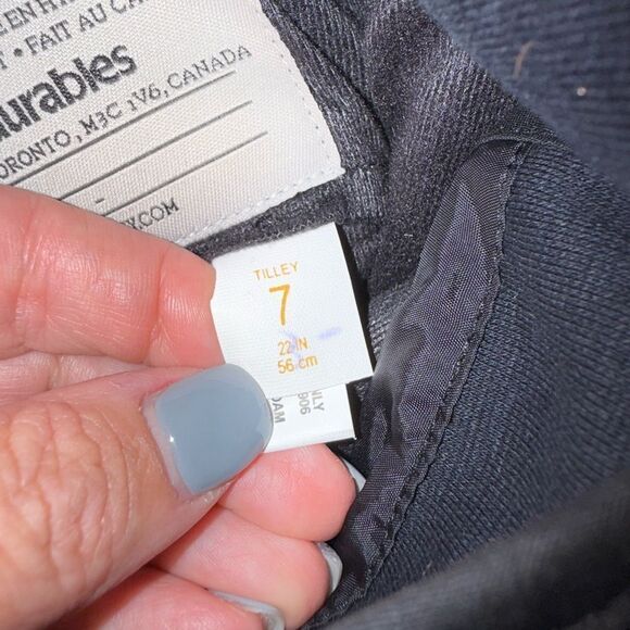 Tilley Endurable Winter Hat with Ear Flaps 7 Brown Herringbone Wool Blend - Picture 9 of 13